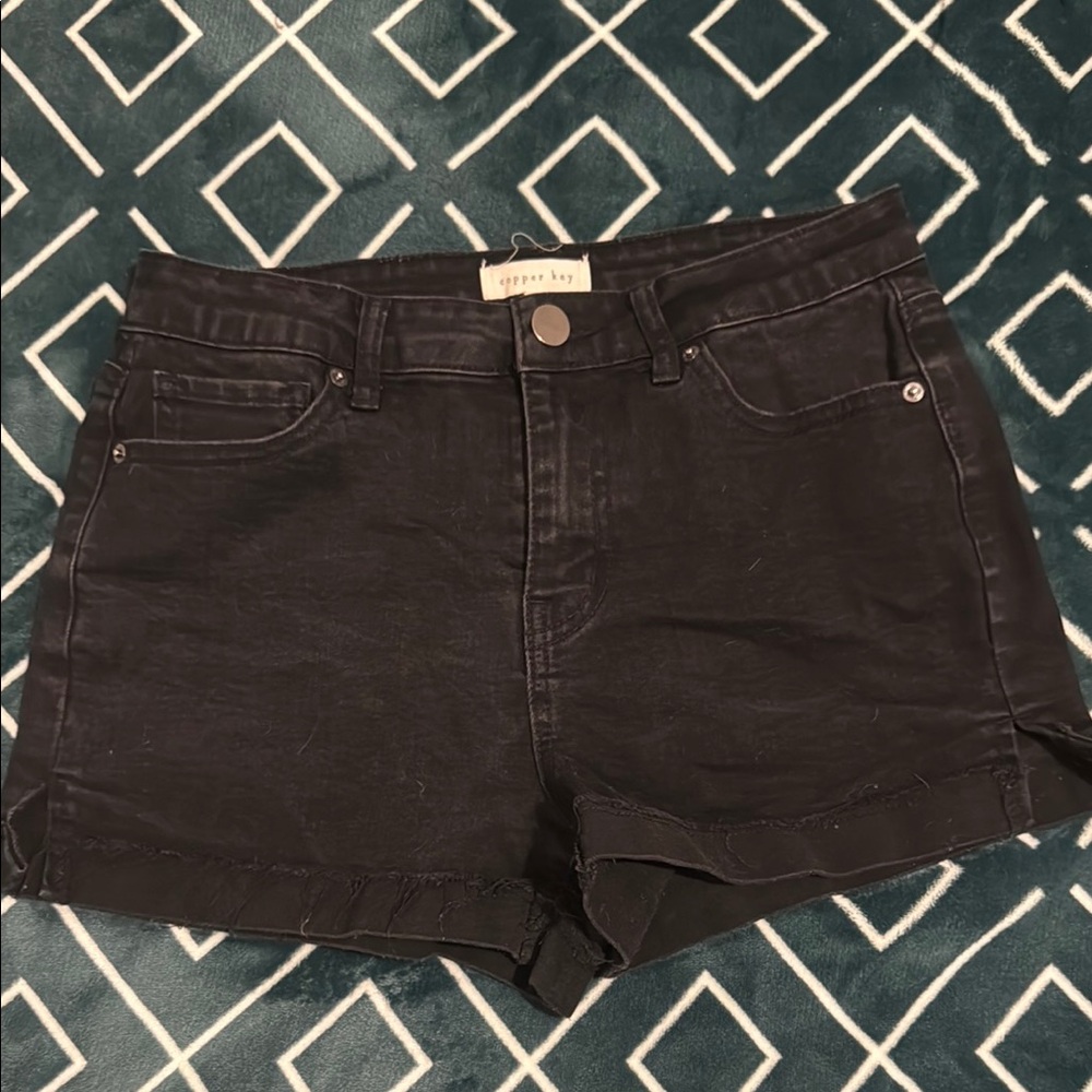 Copper Key Black Jean Shorts Classic Fit